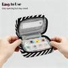 DJYQBFA Weekly Pill Organizer Travel Size Bag with Removable 7 Day Pill Box Portable Vitamin Case Purse with Zipper,Black Stripe view 3