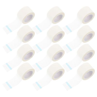 DOITOOL Breathable Paper Skin Tape 12 Rolls 2.5cm X 9.14m Medical Non-Woven Material Sensitive Tape for Iv Fixing and First Aid Use