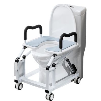 BeoyNot Motorized Toilet Seat Lift by Toilet Tilt, Movable Electric Toilet Chair, Up to 220lbs, with Remote Control, 4 Silent Brake Casters, for Seniors & Disabled, Easy Assembly