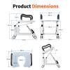 BeoyNot Motorized Toilet Seat Lift by Toilet Tilt, Movable Electric Toilet Chair, Up to 220lbs, with Remote Control, 4 Silent Brake Casters, for Seniors & Disabled, Easy Assembly view 4