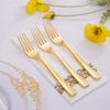 Party Dessert Cutlery Kit 30 Pieces Plastic Golden Dinnerware view 4