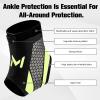 2Pcs Ankle Brace Compression Support Stabilizer,Lace-Up Sports Basketball Sprain Recovery Men Women Adjustable Foot Ankle Orthopedic Grade Tendonitis Protection (Green) view 3
