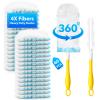 60 Count Duster Refill for Swiffer Duster with 1 Handle - 360 Multi-Surface Larger Size Feather Dusters, Disposable Duster Kit for Cleaning Home, Furniture, Blinds and Ceiling Fans view 1