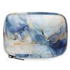 DJYQBFA Weekly Pill Organizer Travel Size Bag with Removable 7 Day Pill Box Portable Vitamin Case Purse with Zipper,Blue White Marble Texture view 1