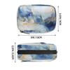 DJYQBFA Weekly Pill Organizer Travel Size Bag with Removable 7 Day Pill Box Portable Vitamin Case Purse with Zipper,Blue White Marble Texture view 2