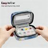 DJYQBFA Weekly Pill Organizer Travel Size Bag with Removable 7 Day Pill Box Portable Vitamin Case Purse with Zipper,Blue White Marble Texture view 3