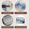 DJYQBFA Weekly Pill Organizer Travel Size Bag with Removable 7 Day Pill Box Portable Vitamin Case Purse with Zipper,Blue White Marble Texture view 4