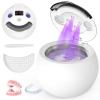 Dental Ultrasonic Retainer Cleaner - 48kHz Dental Cleaning Pod for Denture, Braces, Mouth Guard, Toothbrush Heads, Jewelry, 4 Modes Retainer Cleaner Machine with Digital Timer & 200ML (Ivory white) view 1