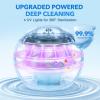 Dental Ultrasonic Retainer Cleaner - 48kHz Dental Cleaning Pod for Denture, Braces, Mouth Guard, Toothbrush Heads, Jewelry, 4 Modes Retainer Cleaner Machine with Digital Timer & 200ML (Ivory white) view 3