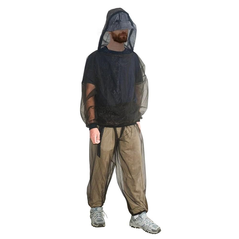 Mosquito Suits For Adult Mosquito Suit - Net Bug Pants & Jacket With Hood - Mesh Bug Suit For Outdoor Protection From Bugs, Flies, Gnats, No-See-Ums