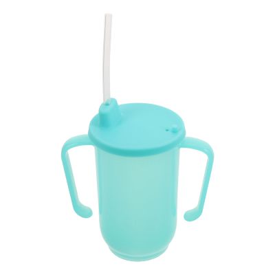 SECFOU 2pcs Spill-proof Feeding Cups with Straws for Elderly and Disabled Adults, 301-400ml Leak-resistant Liquid Diet Cups with Easy-grip Handles, Suitable for Bedridden Patients