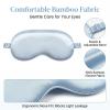 2Pcs Silk Sleeping Mask, Soft Breathable Blackout Eyeshade Comfortable Adjustable Satin Eye Shade for Women Sleep Travel Nap Bridesmaid Gifts (Blue, Black) view 3