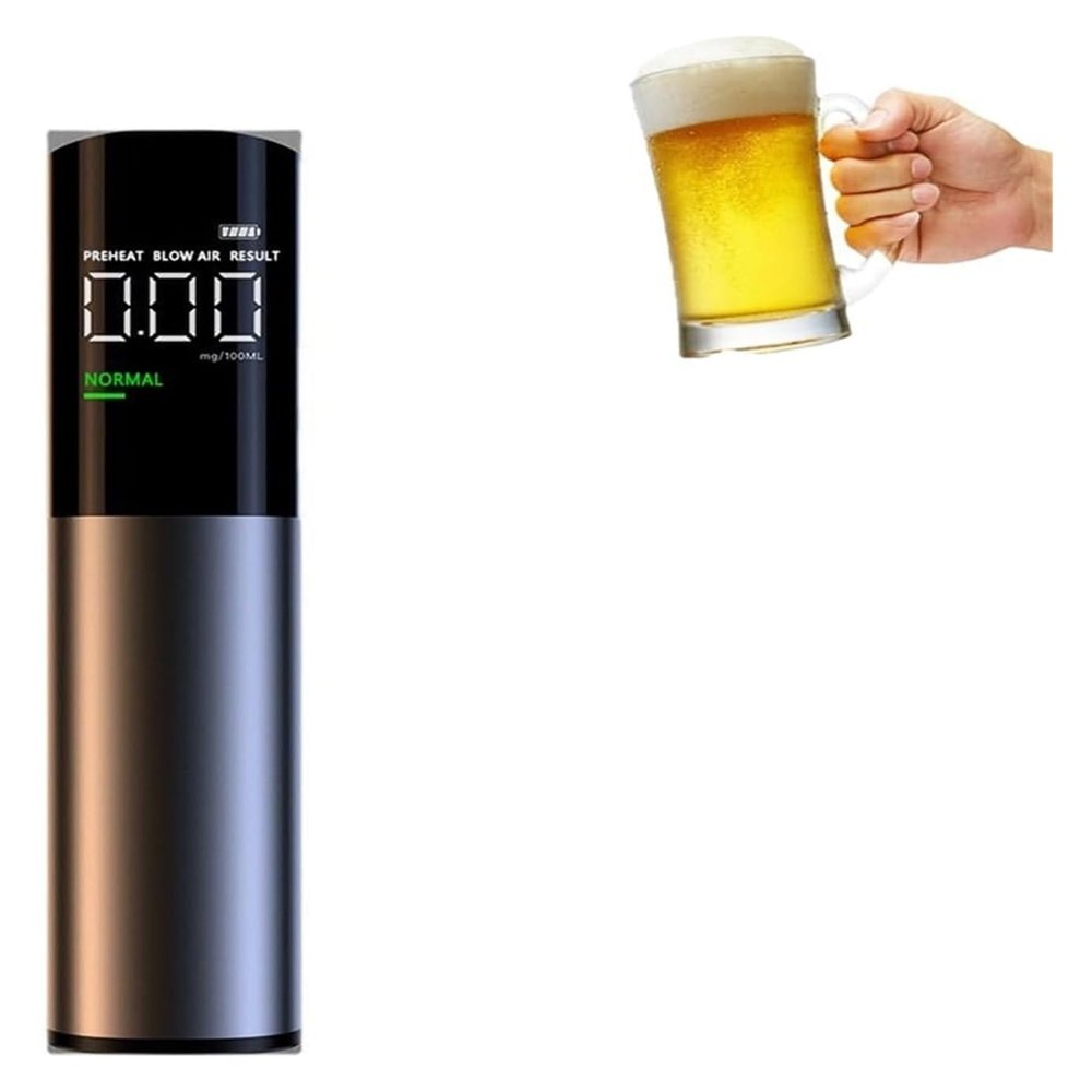 Portable Non-Contact Breathalyzer, 3-Color Display, 0-200Mg Range, 15S Quick Response for Personal & Home Use