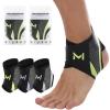 2-Pack Adjustable Ankle Brace, Lace Up Ankle Stabilizer with Support Straps, Compression Sleeve for Plantar Fasciitis, Tendonitis, Sprain Support, Suitable for Men & Women (Green) view 1