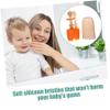 CATIEBYE Silicone Toothbrush and Tongue Cleaner 3pcs for Newborn Oral Care Mouth Cleaner Safe for Soft Tissue Cleaning view 3