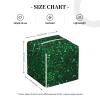 Green Sequin Sparkle Cube Tissue Box Holders Pu Leather Square Tissue Box Cover Modern Waterproof Facial Paper Holder for Bathroom Kitchen Nightstand Office Home Decor view 3