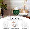 Green Sequin Sparkle Cube Tissue Box Holders Pu Leather Square Tissue Box Cover Modern Waterproof Facial Paper Holder for Bathroom Kitchen Nightstand Office Home Decor view 4