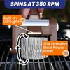 Cordless Rechargeable BBQ Grill Cleaner - 350 RPM Electric Tool with 304 Stainless Steel Power Roller, No Tangles, No Preheating, Effortless Cleaning Solution for Grilling Enthusiasts view 2