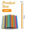 100 Pcs Cocktail Straws, 7.48 Inch Neon Colorful Disposable Plastic Drink Straws Small Short Drinking Straw for Whiskey Bar Club Cocktail Cold Drinks, Coffee, Cups Travel Mugs Crafts Home Bars Use view 2