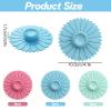 3 Pcs Sunflower Drink Cover, Silicone Lids for Cups Reusable Cup Covers, Flexible Mug Cover for Coffee, Tea, and Beer(Green, Blue, Purple) view 4