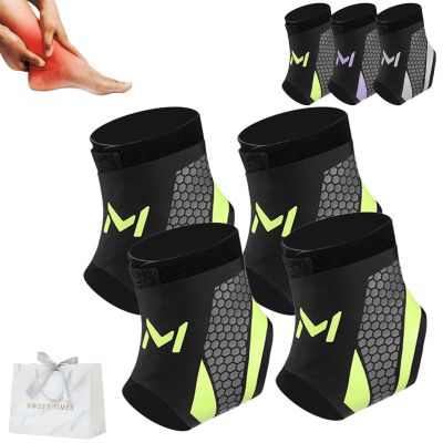 2026 New 2-Pack Bidirectional Compression Ankle Brace For Men & Women,Adjustable Lace Up Ankles Sock,Orthopedic Compression Sleeve For Plantar Fasciitis Relief,Tendonitis,Sprained (4pcsGreen)