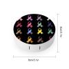 Colorful Breast Cancer Awareness Ribbon Contact Lens Case with Mirror Portable Cute Eye Contact Lens Box Travel Kit view 2