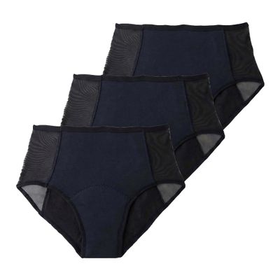 Incontinence Underwear for WomenUltradries Leak-Proof Incontinence Black Panties - Comfortable -3pcs-XL Briefs