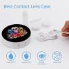 Day of The Dead Skull Flower Contact Lens Case with Mirror Portable Cute Eye Contact Lens Box Travel Kit view 3