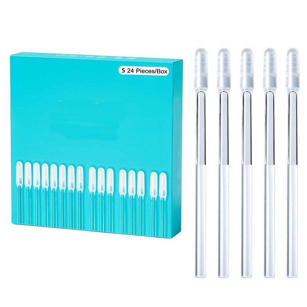 24pcs Sticky Ear Pick, Reusable Earwax Removal Tools, Ear Cleaning Tool with Washable Soft Tip for Kids Adults