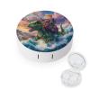 Wave Dinosaur Cat Contact Lens Case with Mirror Portable Cute Eye Contact Lens Box Travel Kit view 1