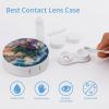 Wave Dinosaur Cat Contact Lens Case with Mirror Portable Cute Eye Contact Lens Box Travel Kit view 3