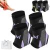 2026 New 2-Pack Bidirectional Compression Ankle Brace For Men & Women,Adjustable Lace Up Ankles Sock,Orthopedic Compression Sleeve For Plantar Fasciitis Relief,Tendonitis,Sprained (4pcsPurple) view 1