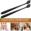 NULYLU Super Soft Manual Toothbrushes 4pcs Travel Portable Toothbrush Set with Ultra-fine Black Bristles and Ergonomic Black Handles for Sensitive Teeth and Daily Oral Random Color view 3