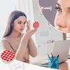 Red And White Tartan Plaid Contact Lens Case with Mirror Portable Cute Eye Contact Lens Box Travel Kit view 4