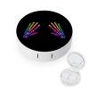 Colorful Skeleton Skull Print Contact Lens Case with Mirror Portable Cute Eye Contact Lens Box Travel Kit view 1