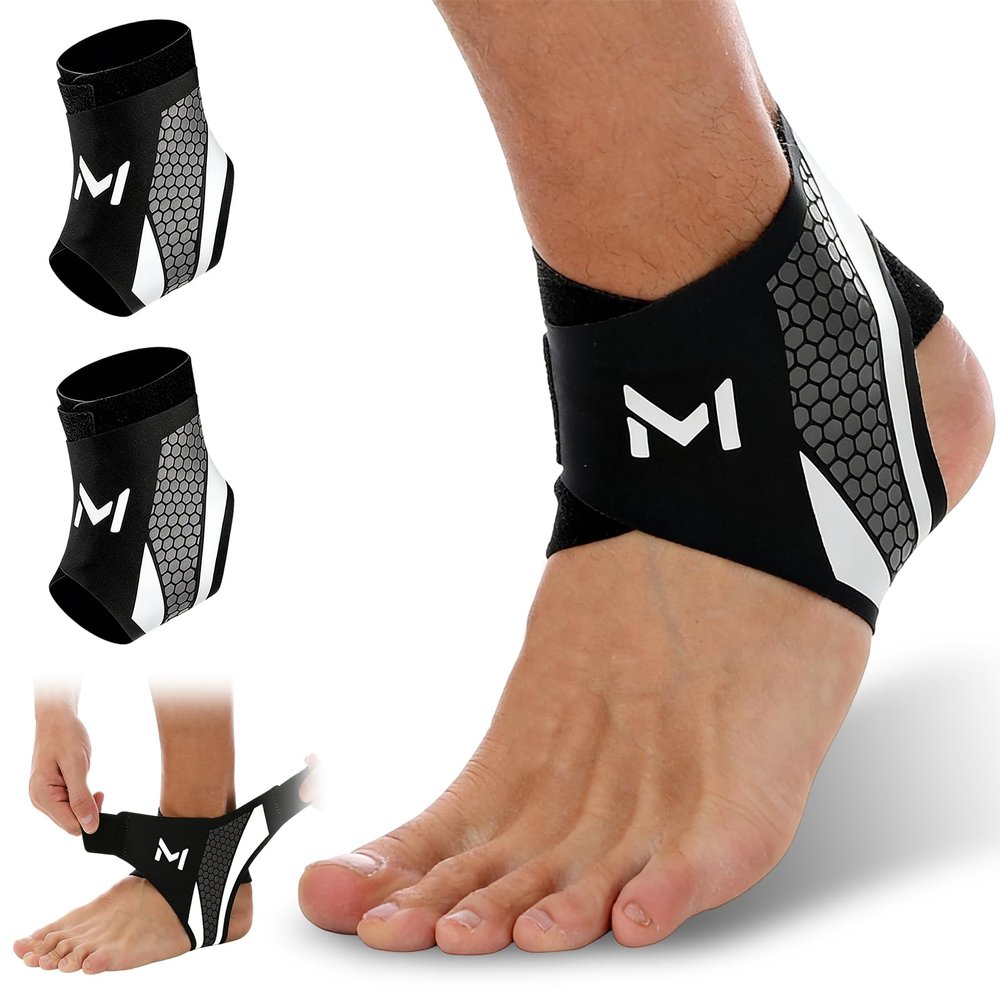2 Pack Ankle Brace Compression Support Stabilizer for Men Women, Adjustable Lace up Ankles Sock,Basketball Ankle with Straps for Breathable Support for Sports Training and Daily Activity (Gray)