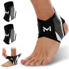 2 Pack Ankle Brace Compression Support Stabilizer for Men Women, Adjustable Lace up Ankles Sock,Basketball Ankle with Straps for Breathable Support for Sports Training and Daily Activity (Gray) view 1