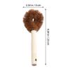 NUOBESTY 4pcs Coconut Fiber Pot Cleaning Brushes with Long Wooden Handles, Non-Stick Oil Resistant Kitchen Sink and Pan Scrubbers for Thorough Dish and Surface Cleaning view 2