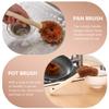 NUOBESTY 4pcs Coconut Fiber Pot Cleaning Brushes with Long Wooden Handles, Non-Stick Oil Resistant Kitchen Sink and Pan Scrubbers for Thorough Dish and Surface Cleaning view 3