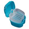 Blue Strong Denture Box with Simple Retrieval Tab, Denture Bath Case for False Teeth Storage, Premium Mouth Guard Box, Retainer Case view 1
