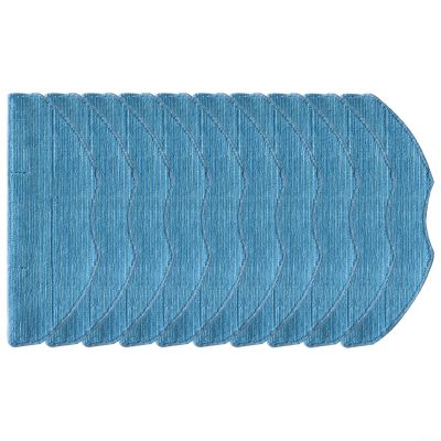 10-Pack Microfiber Mop Cloths for Tapo RVA300, RV10, RV10 Plus, RV30, RV30 Plus Robot Vacuum Cleaners, Washable Replacement Pads for Pet Hair and Hard Floors, Blue