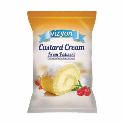Vizyon Professional Egg-Free & Gluten-Free Custard Cream Powder 2.2 lbs Instant Pastry Cream Mix for Professional Use