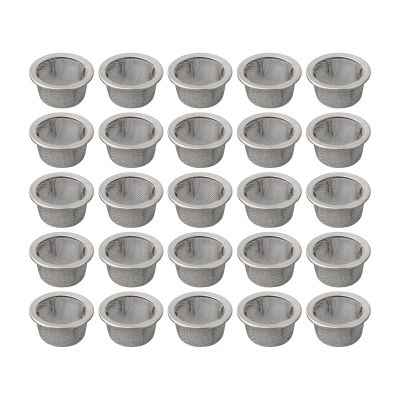 20 Pieces Pipe Screens, 1/2 Inch Stainless Steel Bowl Screens Filters, 0.5 Inch Mesh Bowl Mini Metal Clean Screen Filters, Pipe Screen Filter