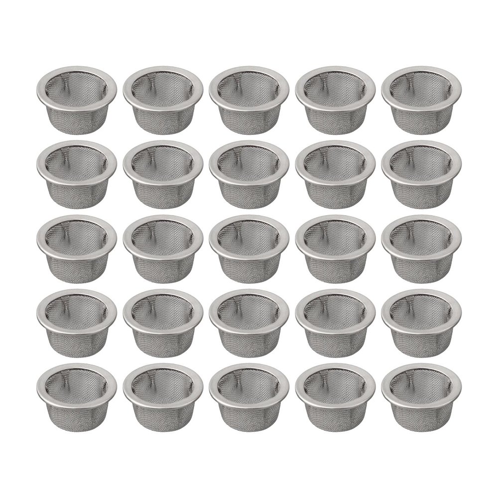 20 Pieces Pipe Screens, 1/2 Inch Stainless Steel Bowl Screens Filters, 0.5 Inch Mesh Bowl Mini Metal Clean Screen Filters, Pipe Screen Filter