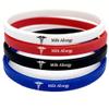 4-Pack 6mm Width Silicone Medical Milk Allergy Wristband for Youth Women Men,Custom Engraved Alert Bracelets for Food,Peanut,Latex & Drug Allergies with Medic Card view 1