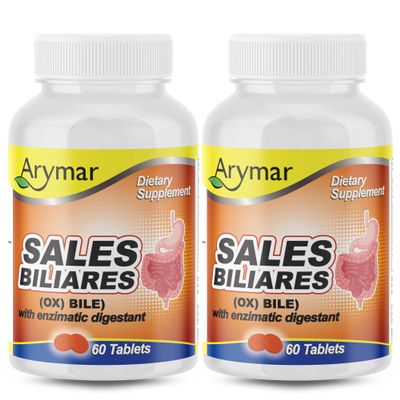 Arymar Sales Bilares 60 Tablets Enzyme Blend Tablets Daily Enzyme Formula Convenient Tablet Format 60 Count Bottle 2 Pack