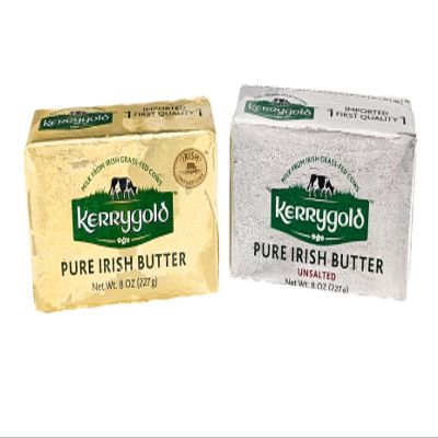 Salted Butter, Creamy Irish Butter Made with Grass-Fed Cows Milk, Rich & Spreadable - 8 oz each (Pack of 2)
