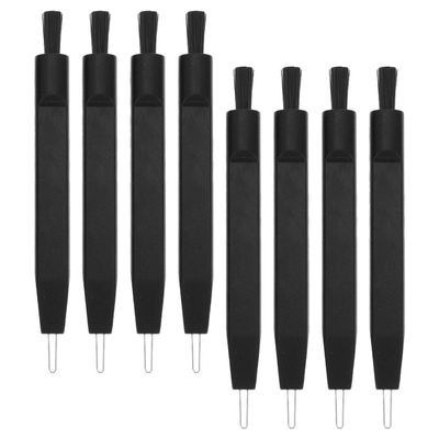 WATIIFUFU 8pcs Hearing Aid Cleaning Brush Set with U-Shaped Nylon Hooks, Small Auditory Device Maintenance Tools for Ear Care and Sound Amplifier Cleaning