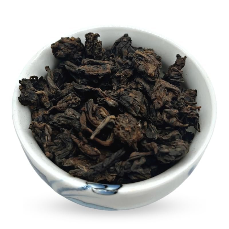 Woodbridge Pu-erh Loose Leaf Ripe Pu-erh Tea with Bold, Earthy Depth, 2 oz