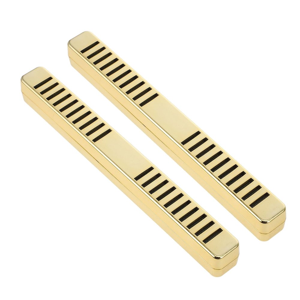 Abaodam Humidor Cigar Humidifier 2pcs Rectangle Humidity Control Device Golden for Travel and Bar Use Fresh Cigar Storage Accessory